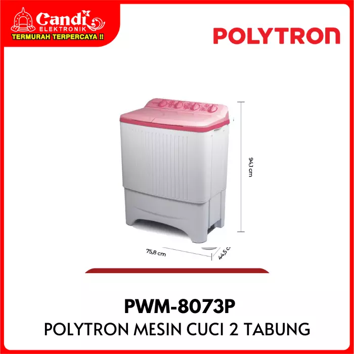 Mesin Cuci 2 Tabung Polytron 